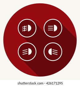 Indicator lights on the car dashboard Icon 