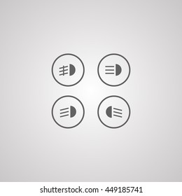 Indicator lights on the car dashboard Icon