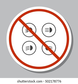 Indicator lights on the car dashboard Icon Vector