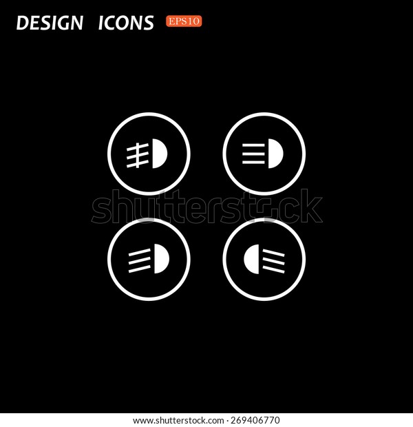 indicator lights on car dashboard dipped stock vector royalty free 269406770 shutterstock