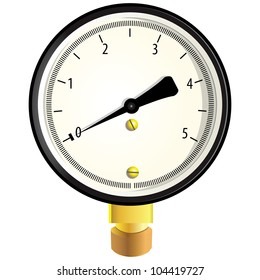 Indicator to measure the pressure. Vector illustration.