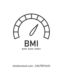 Indicator measuring body mass index icon, template for graphic and web design. vector illustration