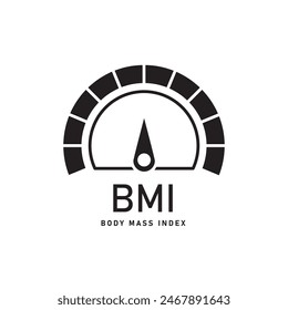 Indicator measuring body mass index icon, template for graphic and web design. vector illustration