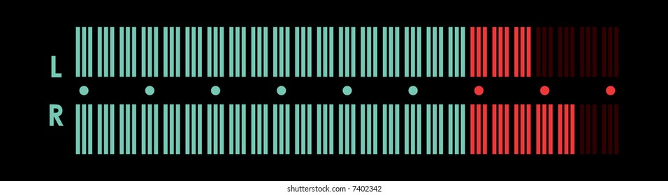 The indicator of the musical equipment. A vector illustration.
