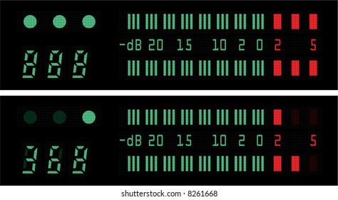 The indicator of the musical equipment. A vector illustration.