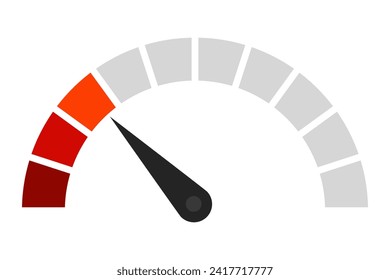 Indicator three division for speed testers illustration. Internet, downloading, uploading data, speed limit, car, computer, engine, quality. Vector icon for business and advertising