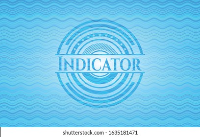 Indicator water badge background. Vector Illustration. Detailed.
