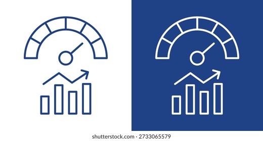 Indicators Blue And White Icon Style Collection