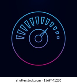 Indicators by the arrow nolan icon. Simple thin line, outline vector of measure icons for ui and ux, website or mobile application