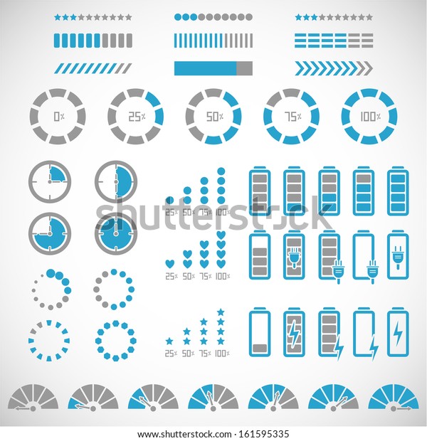 Indicators Collection Stock Vector (Royalty Free) 161595335