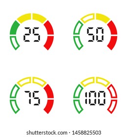Indicators color set. Graphic template. Vector illustration