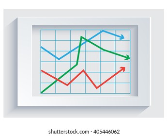 Indicators for graphics in a frame.Vector