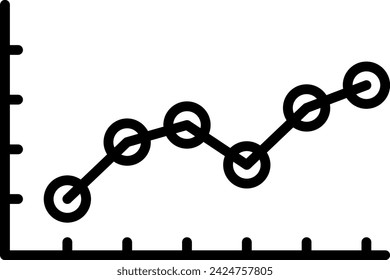 Indicators key performance indicator icon with black outline style. graph, performance, indicator, chart, business, analysis, progress. Vector Illustration