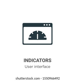 Indicators vector icon on white background. Flat vector indicators icon symbol sign from modern user interface collection for mobile concept and web apps design.
