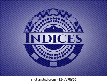 Indices emblem with jean texture