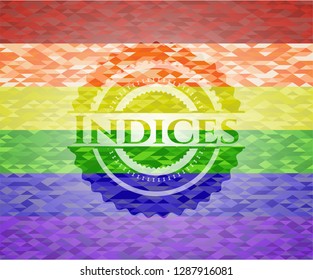 Indices lgbt colors emblem 