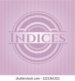 Indices pink emblem