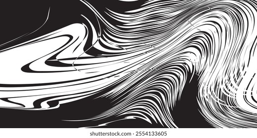 Indie Aesthetic Trippy Wave Pattern, Retro Psychedelic Wavy Background