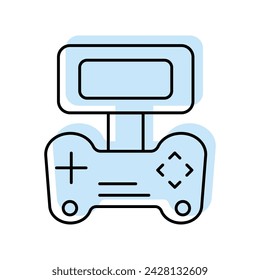 Indie Games icono, juego, juego, independiente, color creativo sombra thinline icono, icono vectorial editable, píxel perfecto, archivo ai ilustrador