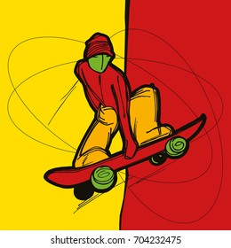 Indie grab skater