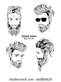 indie men hipster hair
