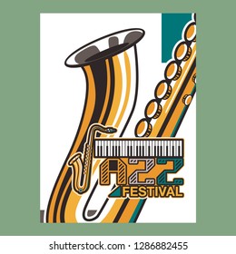 Indie musician concert show poster with acoustic guitar vector illustration - Vector