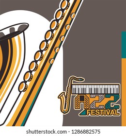 Indie musician concert show poster with acoustic guitar vector illustration - Vector