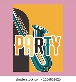 Indie musician concert show poster with acoustic guitar vector illustration - Vector