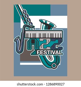 Indie musician concert show poster with acoustic guitar vector illustration - Vector