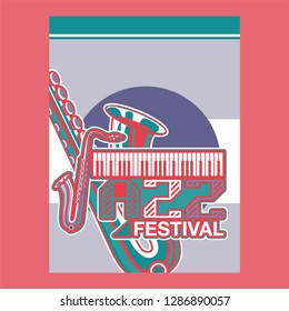 Indie musician concert show poster with acoustic guitar vector illustration - Vector
