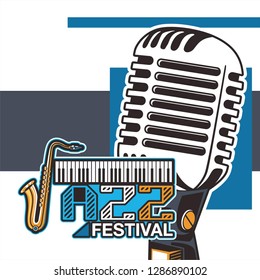Indie musician concert show poster with acoustic guitar vector illustration - Vector