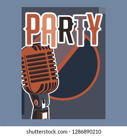 Indie musician concert show poster with acoustic guitar vector illustration - Vector