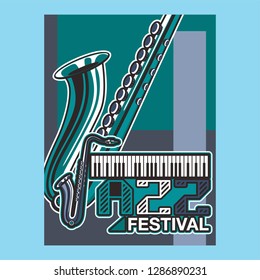 Indie musician concert show poster with acoustic guitar vector illustration - Vector