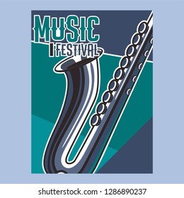 Indie musician concert show poster with acoustic guitar vector illustration - Vector