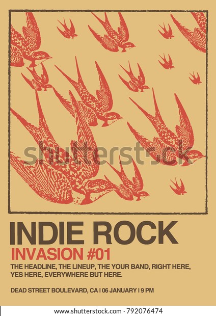 Indie Rock Poster Flyer\
Template
