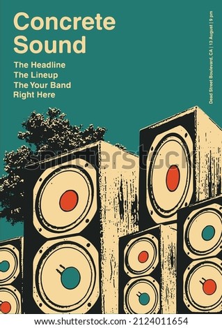 Indie Rock Sound Gig Poster Flyer Template 