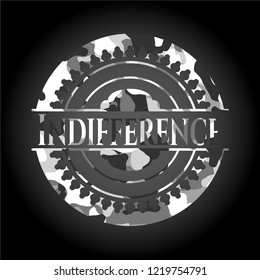 Indifference grey camouflaged emblem