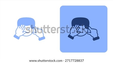Indifference MixedTwo-tone color and contrasting background icon illustration