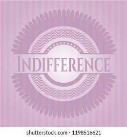 Indifference pink emblem. Retro