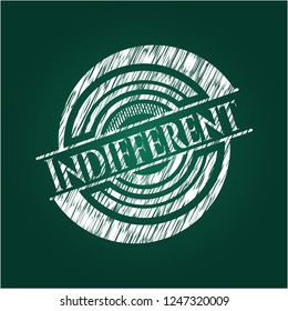 Indifferent on chalkboard