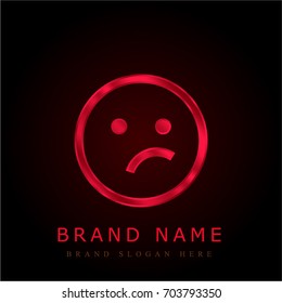 Indifferent red chromium metallic logo