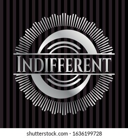Indifferent silvery emblem. Vector Illustration. Mosaic.
