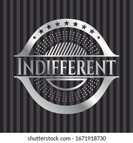 Indifferent silvery emblem. Vector Illustration. Mosaic.
