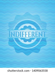 Indifferent water concept badge. Vector Illustration. Detailed.