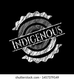Indigenous with chalkboard texture. Vector Illustration. Detailed.