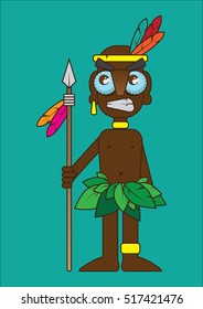 Indigenous Character Vector Background