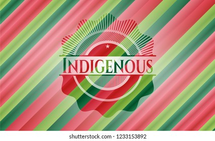 Indigenous christmas emblem.