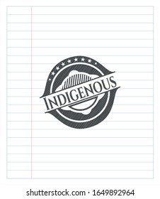 Indigenous drawn with pencil strokes. Vector Illustration. Detailed.