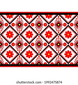 indigenous fabric pattern Colorful vector illustration