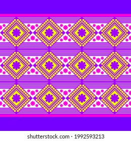 indigenous fabric pattern Colorful vector illustration